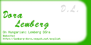 dora lemberg business card